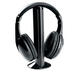 Radio 5-in-1-HiFi-Funkkopfhörer mit Mikrofon, Kopfhörer mit Headset-Ständer für PC, Laptop, TV, FM-Radio, MP3, 1112#2