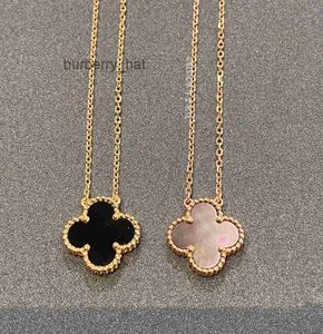 Pendant Necklaces 2023 Luxury quality V gold material charm pendant necklace with shell agate nature stone for women wedding necklace gift jewelry PS7000