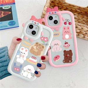 Capas de telefone celular Cute Bear Phone Case para Xiaomi Redmi Note 12 11 10 9 Pro 9S 10S 11S Redmi 9A 10C 9C 11A 12C Mi 11 Lite 5G NE Poco M2 M5s CoverL240105