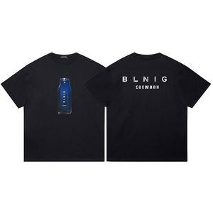 New Arrival 24ss Spring Summer Heavy Made Paris Water Bottle Vintage Print T Shirt Men Women Tee Designer Tshirt 0108