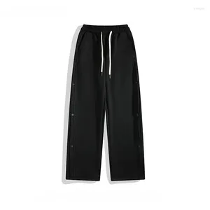 Herrenhose Männer/Frauen Breasted Drape Casual Japanischer Stil Vielseitig Jugend Weitbein Sport Gerade Paar Jogginghose Unisex Kleidung