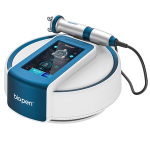 Tragbare Geräte Elektrische EMS-Massage Mikrostrom Blue Light Therapie 360 Drehende RF-Rollenmassage Haut Zieh Face Lift Anti-Falten-Biopen T6 Beauty Device
