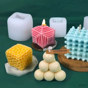 Candles Non-stick DIY Rubik's Candles Silicone Mold Aromatherapy Plaster Candle Hand-made Baking Chocolate Dessert Cake Mould