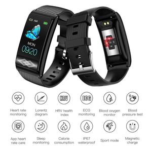 Zegarki PPG inteligentna bransoletka P10 Super Precision Lorentz Diagram Smart Watch 24hour Dynamic EKG Monitorowanie Smart Tracker dla mężczyzn kobiety