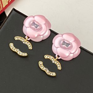 Earrings H Designer Earrings Diamond Studs Butterfly Rose Flower Pearl Earring 925 Silver Stud Copper Earring Brand Letter Womens Wedding Party Gifts