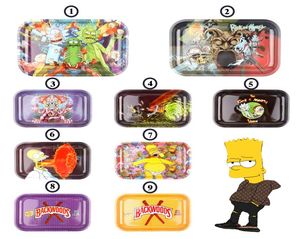 Cartoon Metal Rolling Tray 11475 L Size Tin Plate Tobacco Hand Roller Painted Tray Herb Tobacco Grinder Rökning Accessorie7695536