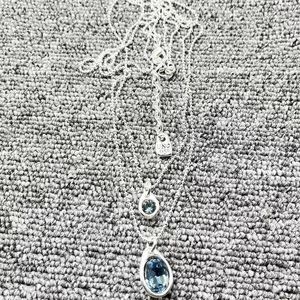 سلاسل U NODE50 2024 الأزياء الأصلية كهربائيا 925 Silver Silver Blue Pendant Necklace Netclace Gift