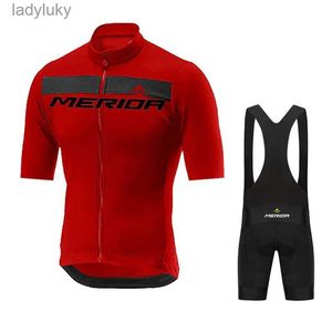 Maglia da ciclismo Set Maglia da ciclismo estiva Set manica corta MERIDA Maillot Ropa Ciclismo Montagna traspirante rapha Abbigliamento da bici Abbigliamento da ciclismo MTBL240108