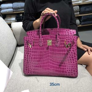 Designer Woman Handbag French High-end Luxury Crocodile Bag Leather Handbag Large Cowhide Female with logo B K