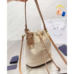 Straw Bags Bucket Bag Nylon Shoulder Bags Hobos Chain Handbags Designer Crossbody Lady Small Totes