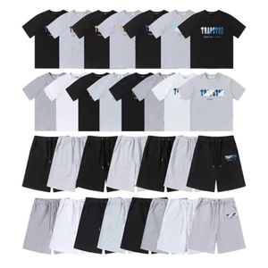 Men Designers Trapstar London t Chest Whiteblue Color Towel Embroidery Mens and Shorts High Quality Casual Street Shirts British Fashion Brand Suits