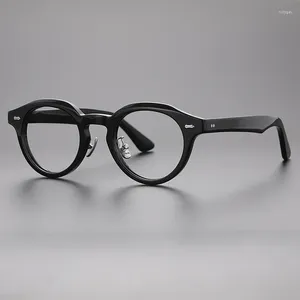 Sunglasses Frames Eyeglasses Women's Acetate Retro Frame Glasses Japan Round Men Prescription Women Myopia Computer