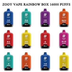 Armazém da UE Zooy Vape Rainbow Box 16K Original Savage Vape Descartável Puff 15000 Vape Puff Zooy Bar 16000 Puffs