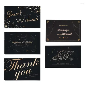 Embrulho para presente 10x/conjunto cartões de agradecimento saudação comercial com envelopes para