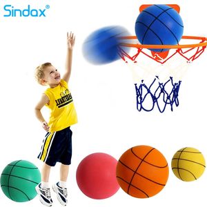 Diameter 242218cm Silent High Density Foam Sports Ball Indoor Mute Basketball Soft Elastic Ball Children Sports Toy Games 240108