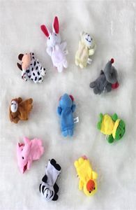 10 pzlotto bambino peluche ripiene favore di partito burattini da dito raccontano storie bambola animale burattino di mano giocattoli per bambini regalo per bambini con 10 Ani1162344