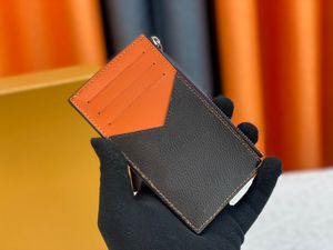 디자이너 카드 소지자 남성 및 여성 카드 홀더 Lambskin Mini Wallets 동전 지갑 주머니 인테리어 슬롯 포켓 정품 가죽 봉투 카르테스 방문 가방 64038