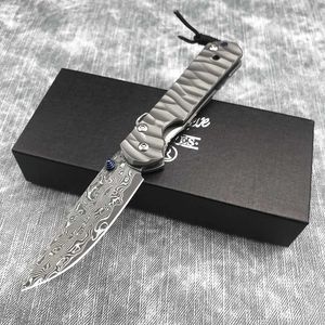 Knife Chris Reeve Tactical Pocket Folding Knife Damascus Steel/ D2 Blade High Quality Outdoor Cutting Tools Camping Survival Knife EDC