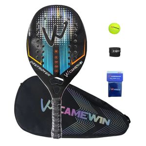 Raquete de tênis de praia 3k carbono padel bolas raquetes homem acessórios aperto pala júnior 4033 240108