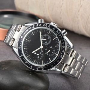 Edelstahl-Armbanduhren für Herren, 2023, neue Herren-Omega-Uhren, alle Zifferblattarbeit, Quarzuhr, Top-Luxusmarke, Uhr für Herren, modisch, Edelstahlarmband bb02