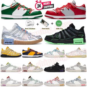 2024 Låg Lot The Running Shoes Arriven Sport No.01-50 Gummi Green Strike UNC University Gold Futura Green Red Red Men Womens Offs White Sneakers Jogging Outdoors 36-48