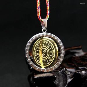 Pendant Necklaces Taoist Tai Chi Yin Yang Fish Bagua Jewelry Male And Female Necklace Amulet