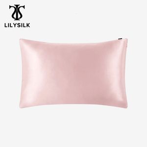 Lilysilk Pure 100 İpek Yastık Kılıfı Saç Gizli Zipper 19 Momme Ters Renk Kadınlar Erkek Çocuklar Kızlar Lüks 240106