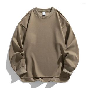 Men's Hoodies 2024 Spring And Autumn Korean Edition Pullover Round Neck Solid Color Carrot Fashion Casual Sweater