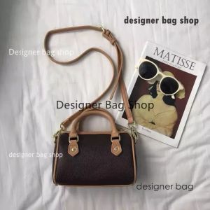 Designer-Tasche Großhandel neue Mini-Boston-Taschen Leinwand echtes Leder Dame Umhängetasche Telefon Geldbörse Mode Satchel Nano Kissen Umhängetasche Handtasche