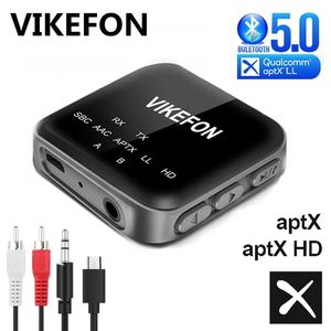 Hoparlörler Aptx HD LL Bluetooth 5.0 Ses Alıcı Verici CSR8675 RCA 3.5mm Jack Aux Kablosuz Adaptör TV PC Otomobil Hoparlör için MIC ile