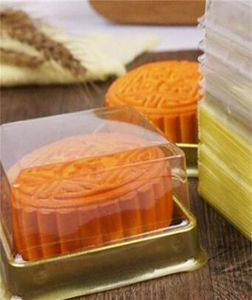 100pcs50sets 68684 cm Mini Size Clear Plastic Cake boxes Muffin Container Food Gift Packaging Wedding Supplies 181 V21328693