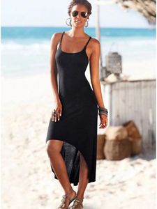 Женские купальники, женские летние пикантные вечерние коктейльные платья с открытой спиной, пляжное длинное платье макси, черные платья