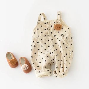 0-24M Baby Jungen Mädchen Overall Super Nette Bär Overalls Kid Casual Hosenträger Hosen Kleinkind Kinder Warme Strap cord Hosen 240108