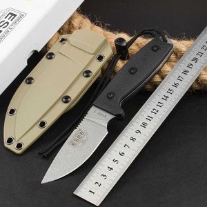 Kniv utomhus esee-3 jakt Taktisk fast kniv G10-handtag med kydex mantel edc rak kniv skarp multi ficka överlevnadsverktyg