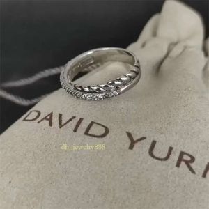 Dy pokręcone zabytkowe zespoły projektanty ślubne pierścionki dla kobiet Diamenty Diamonds 925 srebrny pierścień