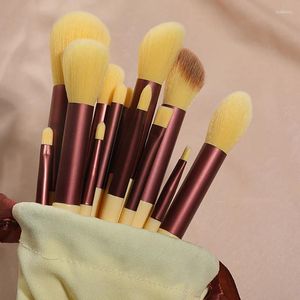 Pinceles de maquillaje 13 Uds. Juego de brochas suaves y esponjosas para base cosmética colorete en polvo sombra de ojos mezcla herramienta de belleza para mujeres