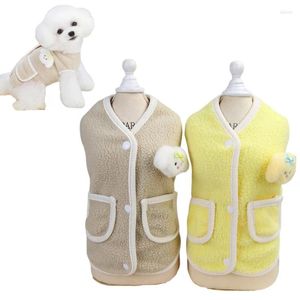 Abbigliamento per cani Gilet invernale in pile caldo con bambola per cani di piccola taglia media Gatti Giacca per cuccioli Chihuahua Yorkie Vestiti Pug Maltese Pet Costume