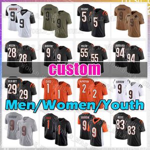 9 Joe Burrow 2 Evan McPherson Football Jersey 1 Jamarr Chase 29 Cam Taylor-Britt Tee Higgins 55 Logan Wilson Sam Hubbard Mixon Jake Browning Trey Hendrickson Tyler Boyd