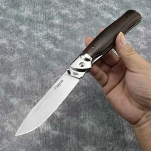 Knife New Russian Style Manual Pocket Knife Flipper Blade Outdoor Hunting Tools Sharp Blade Wood Handle Folding Knife Survival Gear