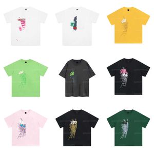 Lüks T Shirt Sp5der Mens Tasarımcı Tshirts Modaya Moda Yüksek Sokak Kısa Kno-Solge Yuvarlak Yuvarlak Boyun Nefes Üretilebilir T-Shirt Bahar Yaz Yeni Tshirt Erkekler Giyim