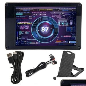 Monitörler Çift USB Sıcaklık İzleme 3.5 inç IPS DIY PC Ekran İkincil SN CPU GPU RAM HDD Mini ITX CASE AIDA64 DRO OTAKJ