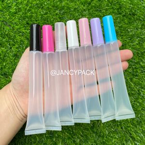 Gloss Wholesale Lip Balm Soft Tube Makeup Squeeze Clear Lip Gloss Tube Container 15ml Slim Makeup Squeeze Plastic Bottles
