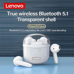 Hörlurar original Lenovo XT96 Bluetooth 5.1 Earphones Wireless TWS Dual Stereo Noise Reduction Earbuds Waterproof Sport Headsets med MIC