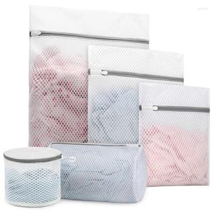 Laundry Bags 5Pcs Durable Honeycomb Mesh For Delicates Heavy Duty Net Fabric Reusable Wash Bag Travel Storage