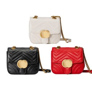 busta di qualità specchio moda Tote Marmont Borsa a mano di lusso trapuntata Vera patta da sera Borse firmate in pelle Borsa da donna con pochette Borse a tracolla CrossBody