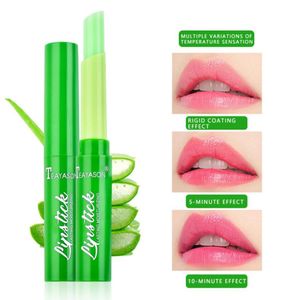 Ny Aloe Lip Gloss Lipstick Temperatur Färgförändring Läpp Fuktgivande Teayason Aloe Vera Lipstick1795577