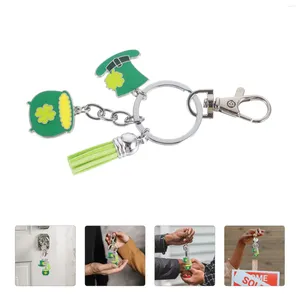 Keychains Keychain Hanging Decor Cute Party Supplies Purse St Patrick Zinc Alloy Patricks Ring Backpack