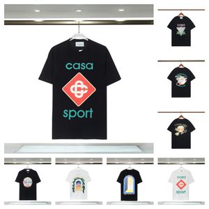 남성 디자이너 TSHIRT 남성 셔츠 인쇄 의류 디자이너 여름 패션 그래픽 티 크루 목 목마 붉은 소매 빠른 건조 통기성 면화 편지 매일 의상