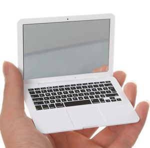 Cute Makeup Mini Pocket Laptop Style Clear Glass Women Cosmetic Beauty Mirror Fashion Notebook Form Makeup Mirror Book6736642