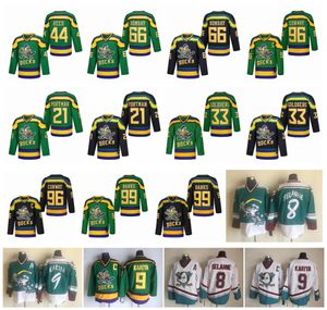 Mighty Ducks Movie Hockey Jerseys 66 Gordon Bombay 96 Charlie Conway 99 Adam Banks 44 Fulton Reed 21 Dean Portman 8 Teemu Selanne 9 Paul Kar 10